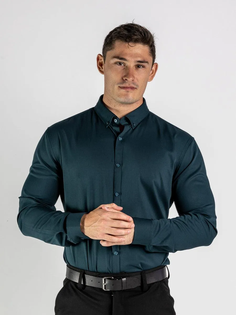 Performance Bamboo Dress Shirt - Emerald Green