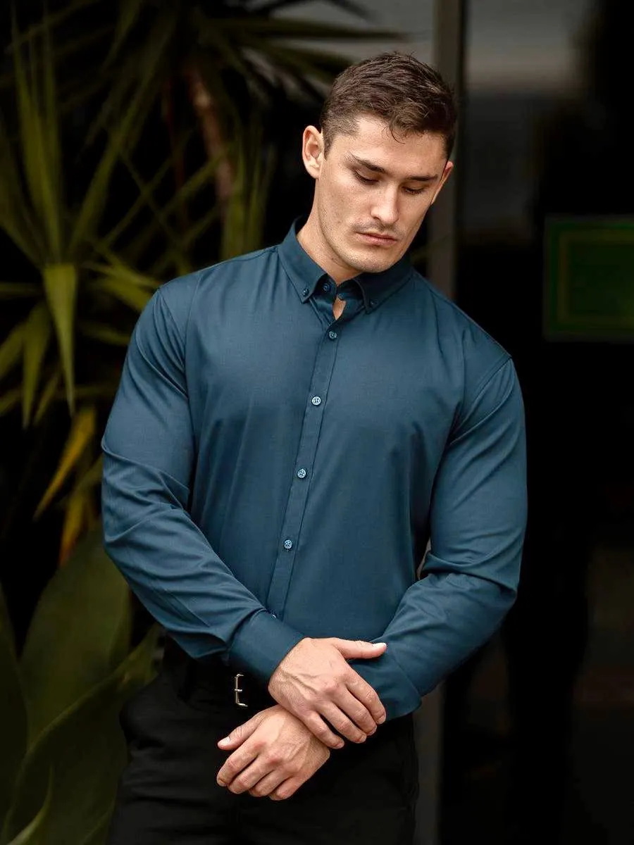 Performance Bamboo Dress Shirt - Emerald Green