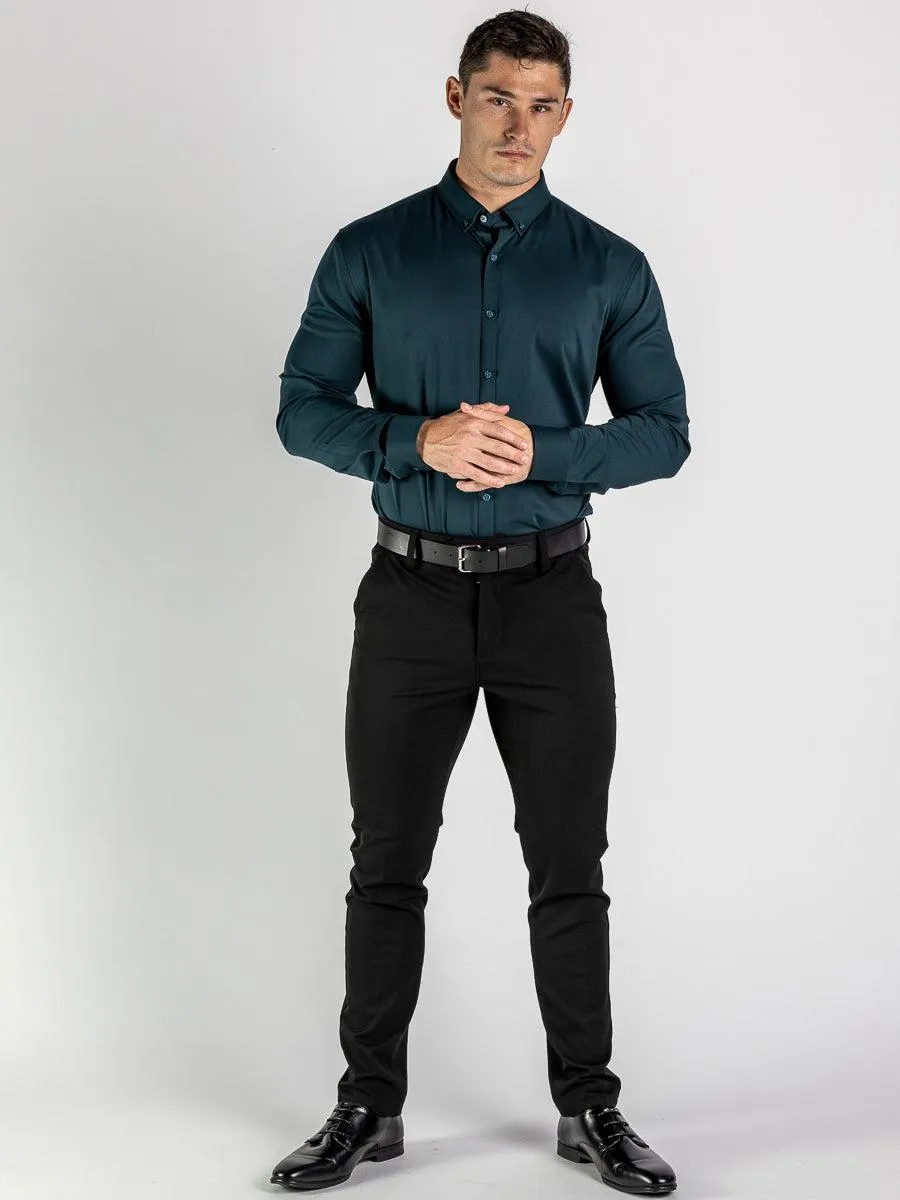 Performance Bamboo Dress Shirt - Emerald Green