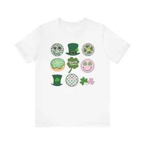 Retro St. Patrick's Day Icons - Unisex Jersey Short Sleeve Tee - Adult T-Shirt