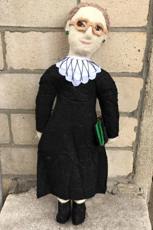 Ruth Bader Ginsburg Felted Doll