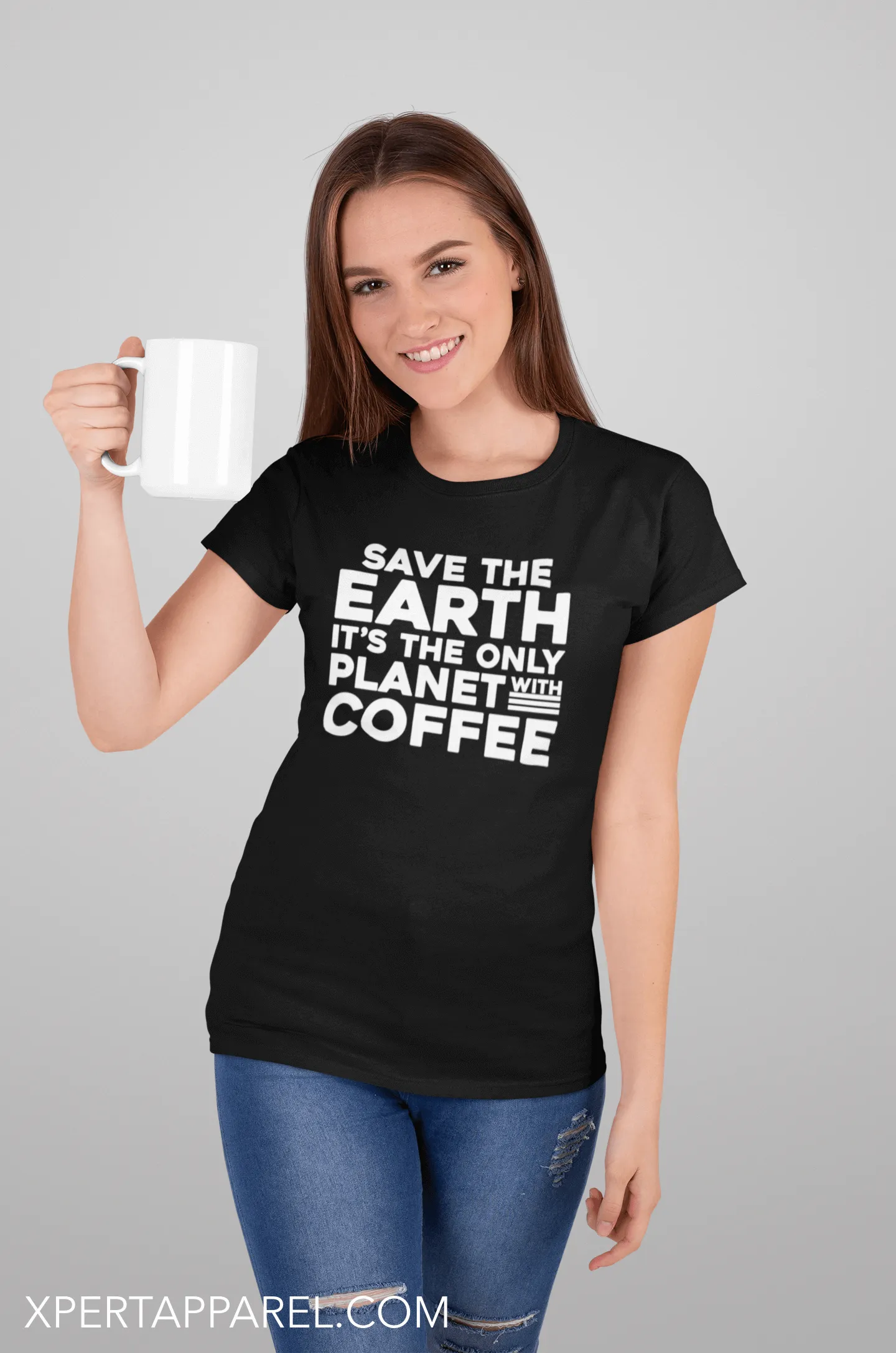 Save The Earth, It's The Only Planet With Coffee - T-shirt Design