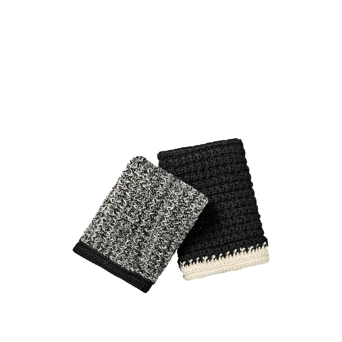 Set of Two Cotton Dishcloths - Black