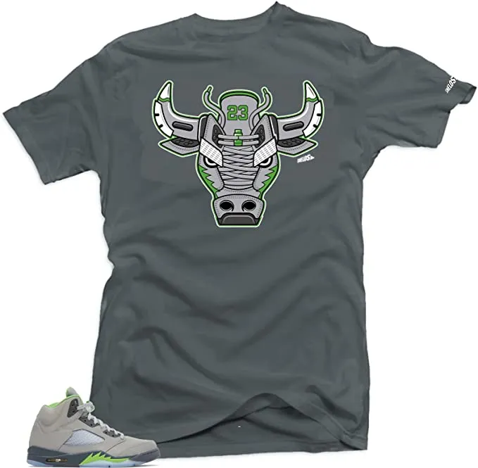 Shirt To Match Jordan 5 Green Bean-Bull 5 Tees