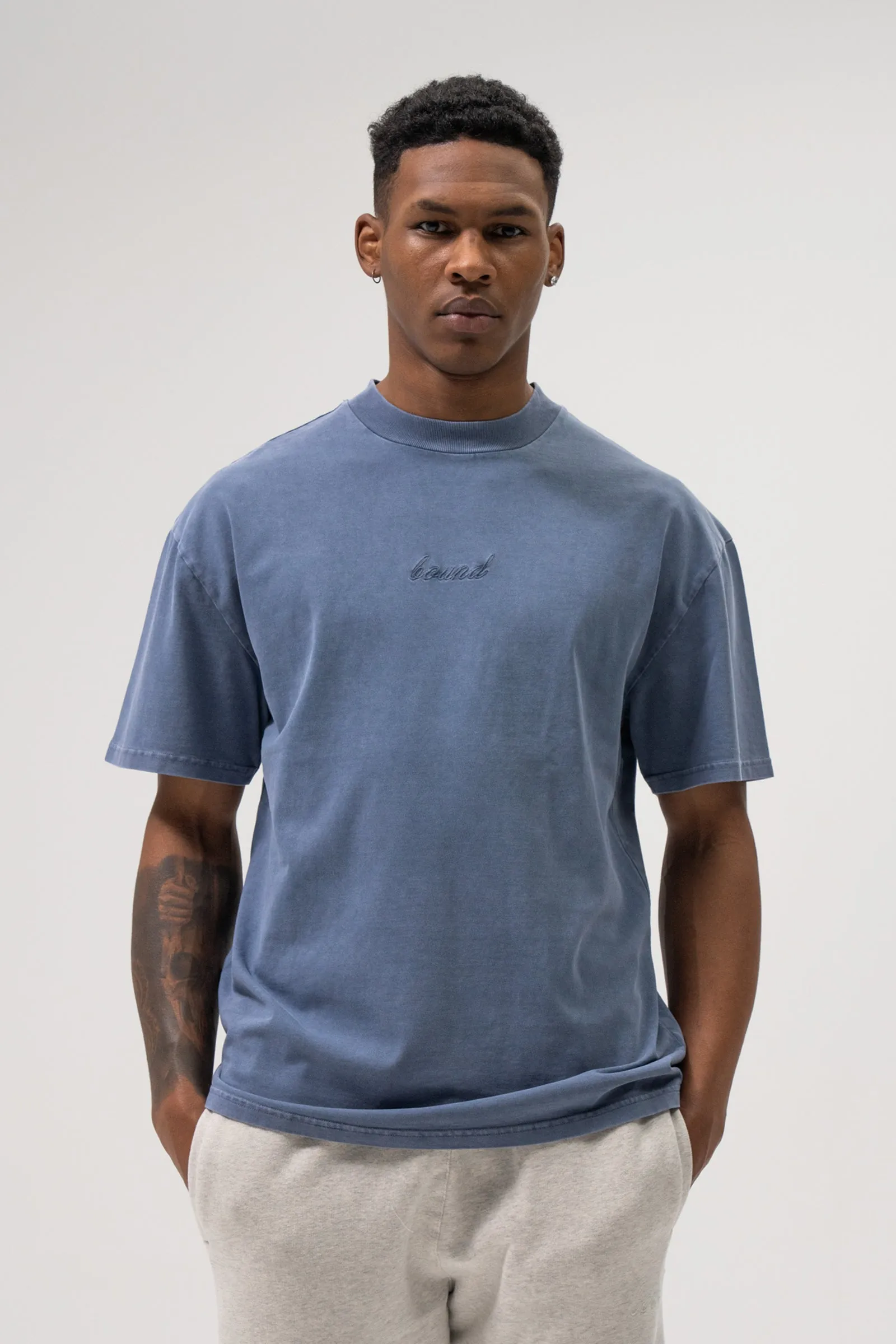 SUSTAIN WASHED BLUE TEE