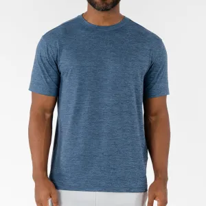 Tailwind Performance Tee | Heather - Fleet Navy/Highcountry Blue