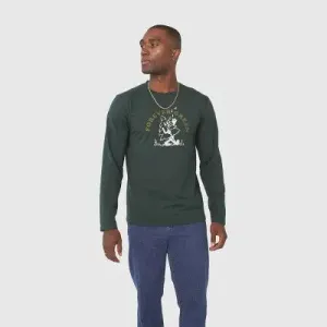 United By Blue Men's Long Sleeve Graphic T-Shirt - Green S