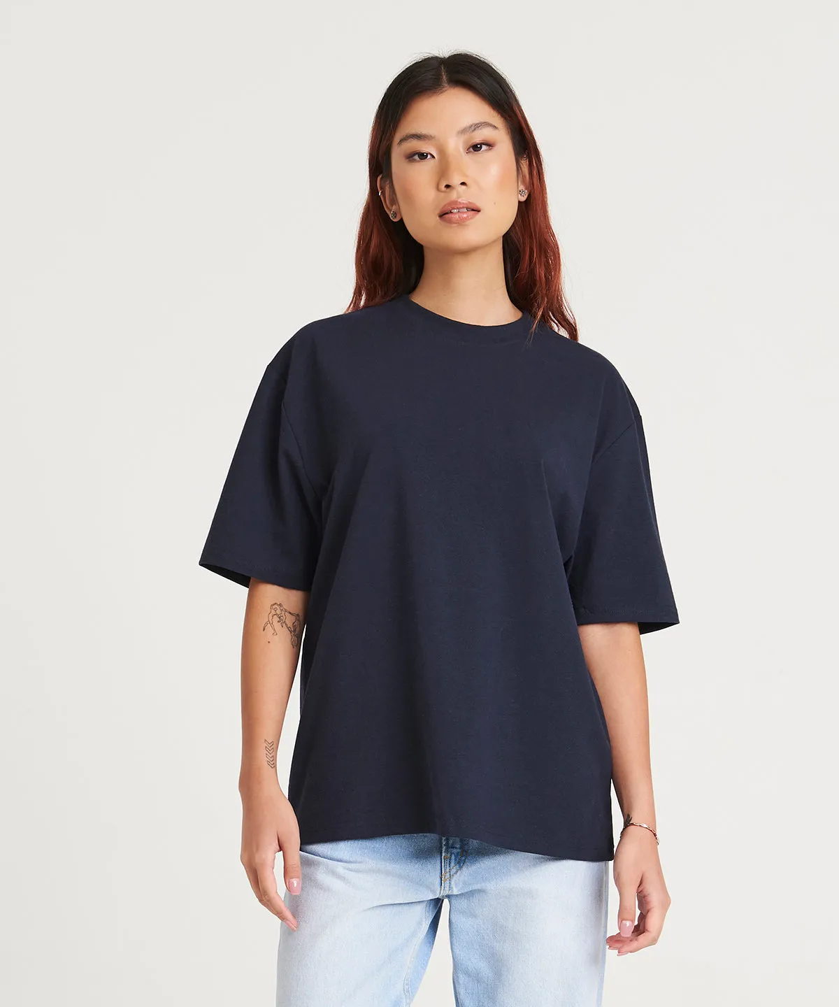 White - Arrow recycled heavy oversized tee