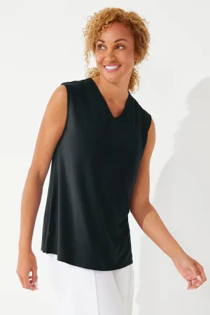 Women's Vedra V-Neck Tunic Top  |  Black