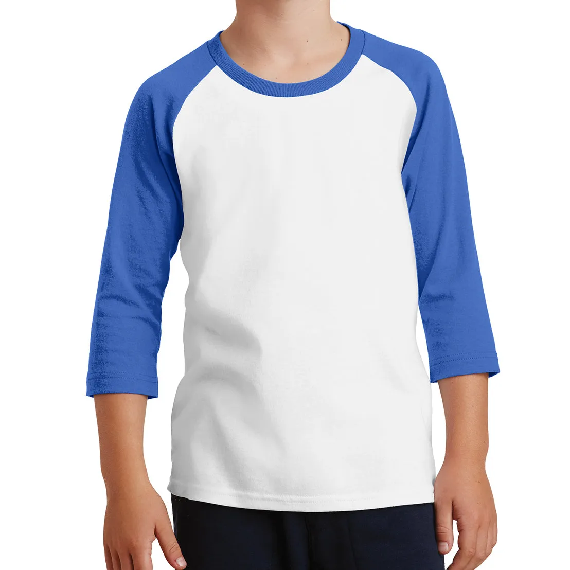 Youth Core Blend 3/4-Sleeve Raglan Tee