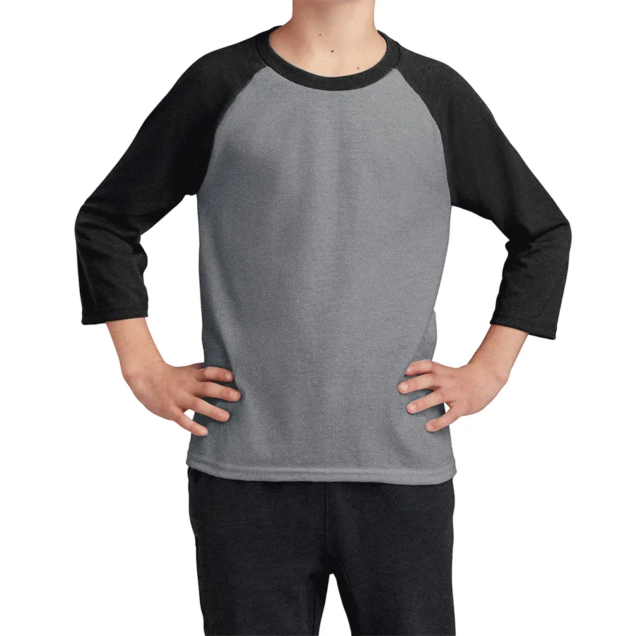 Youth Core Blend 3/4-Sleeve Raglan Tee