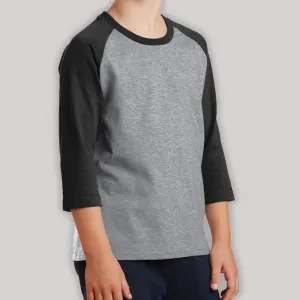 Youth Core Blend 3/4-Sleeve Raglan Tee