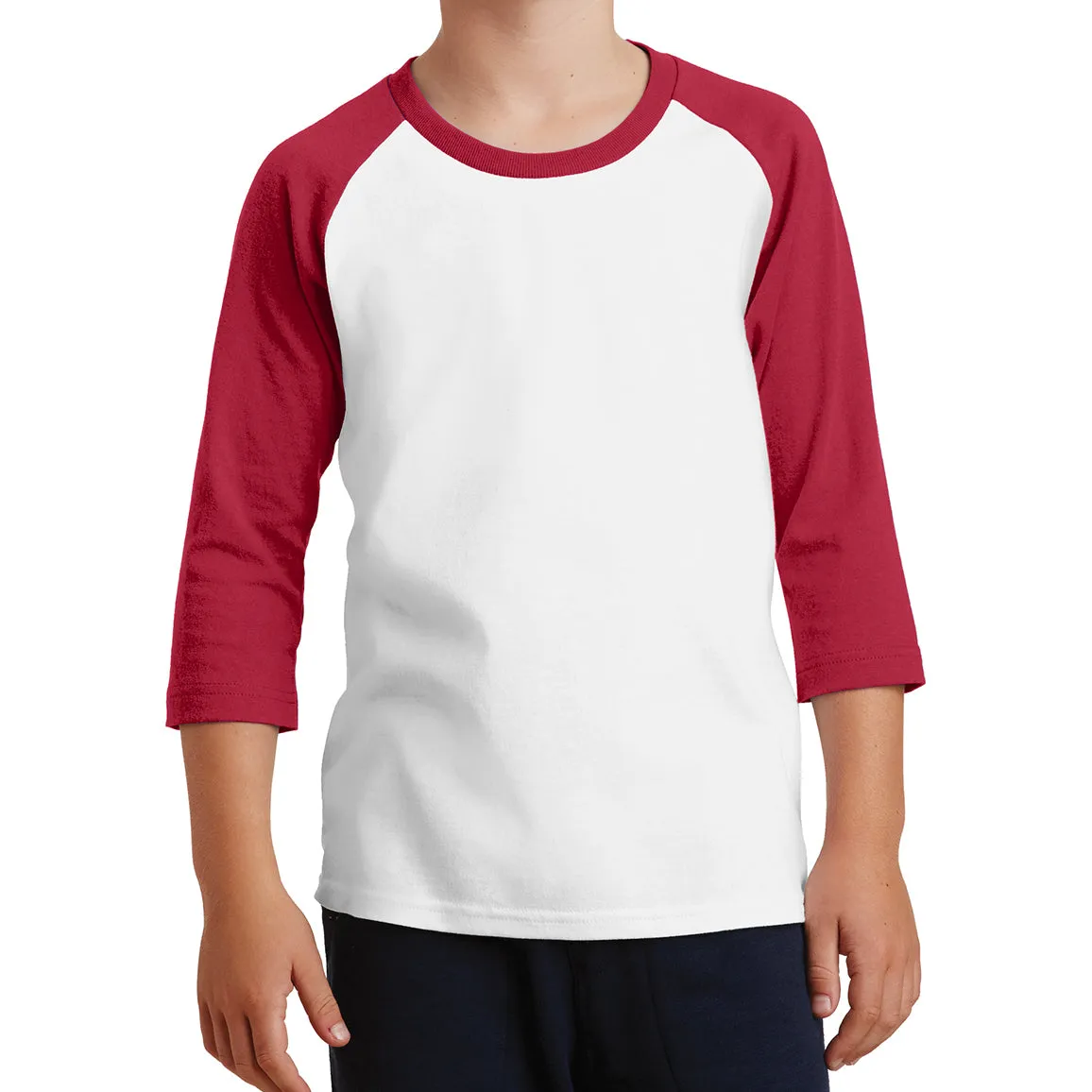 Youth Core Blend 3/4-Sleeve Raglan Tee