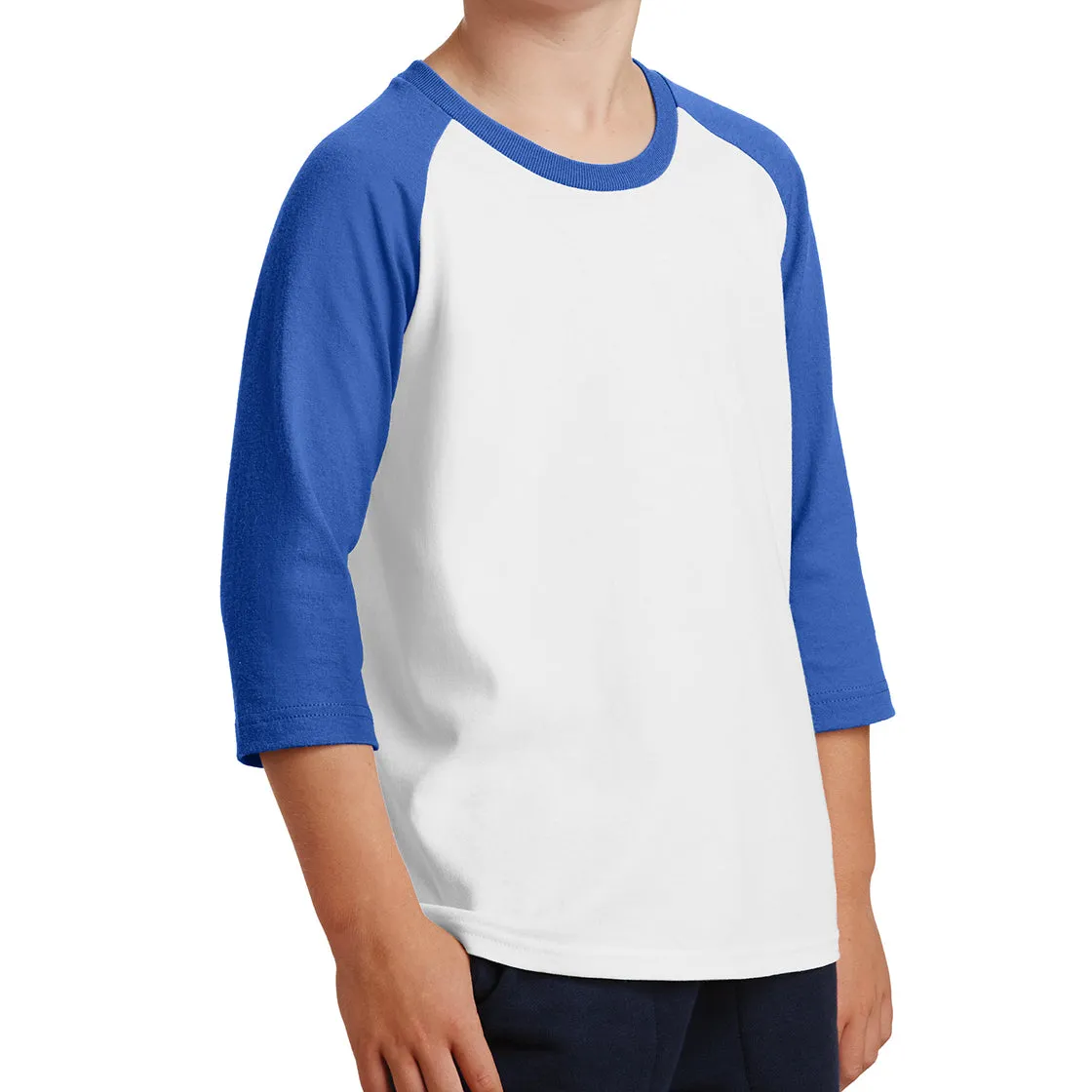 Youth Core Blend 3/4-Sleeve Raglan Tee