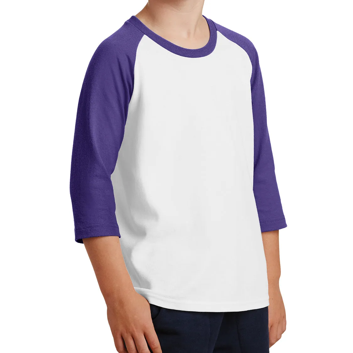 Youth Core Blend 3/4-Sleeve Raglan Tee