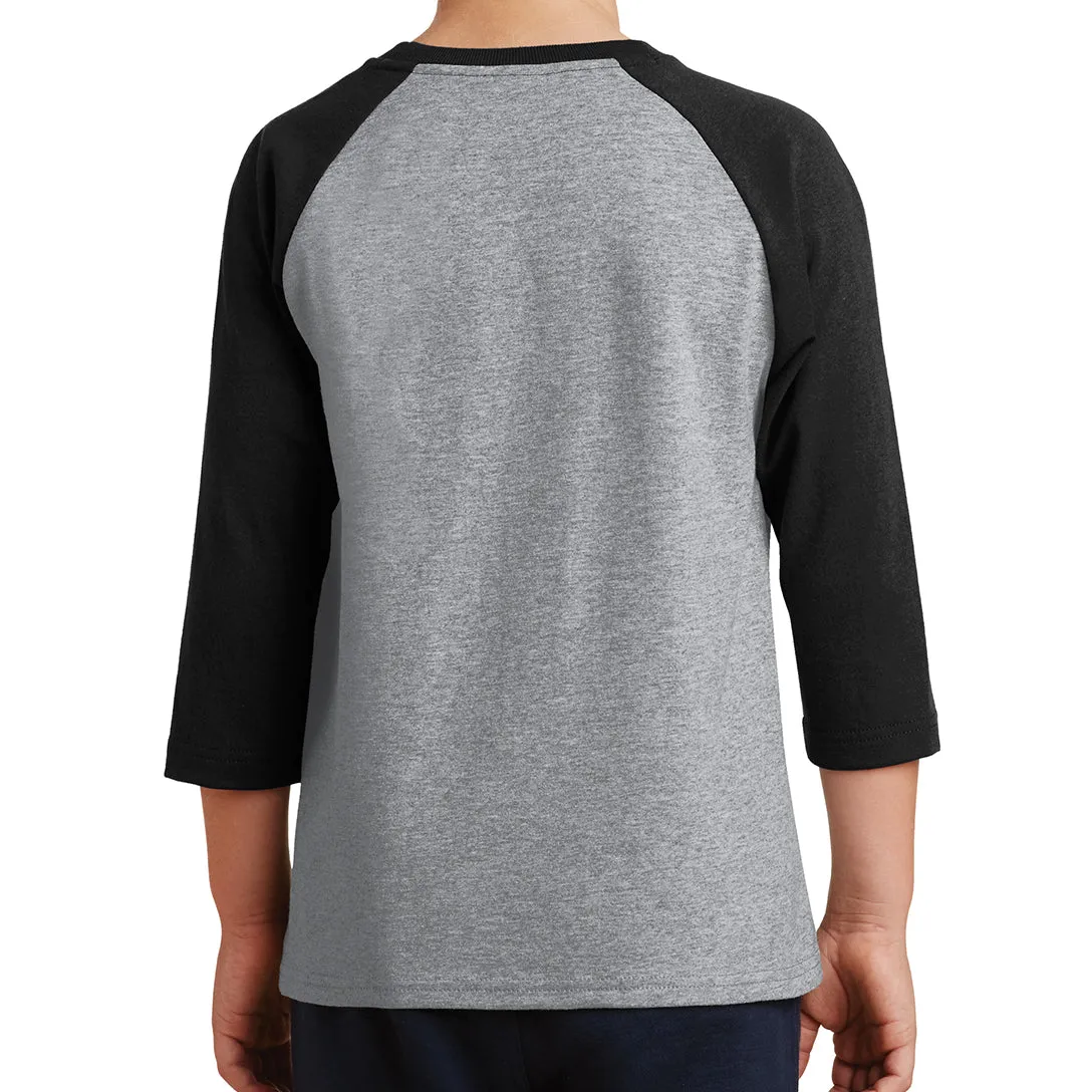 Youth Core Blend 3/4-Sleeve Raglan Tee