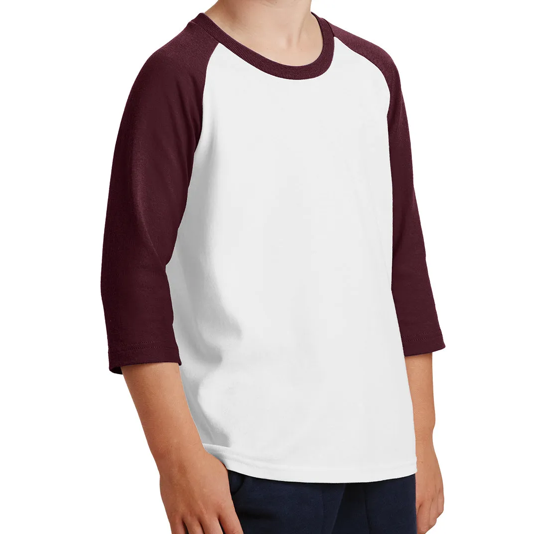 Youth Core Blend 3/4-Sleeve Raglan Tee