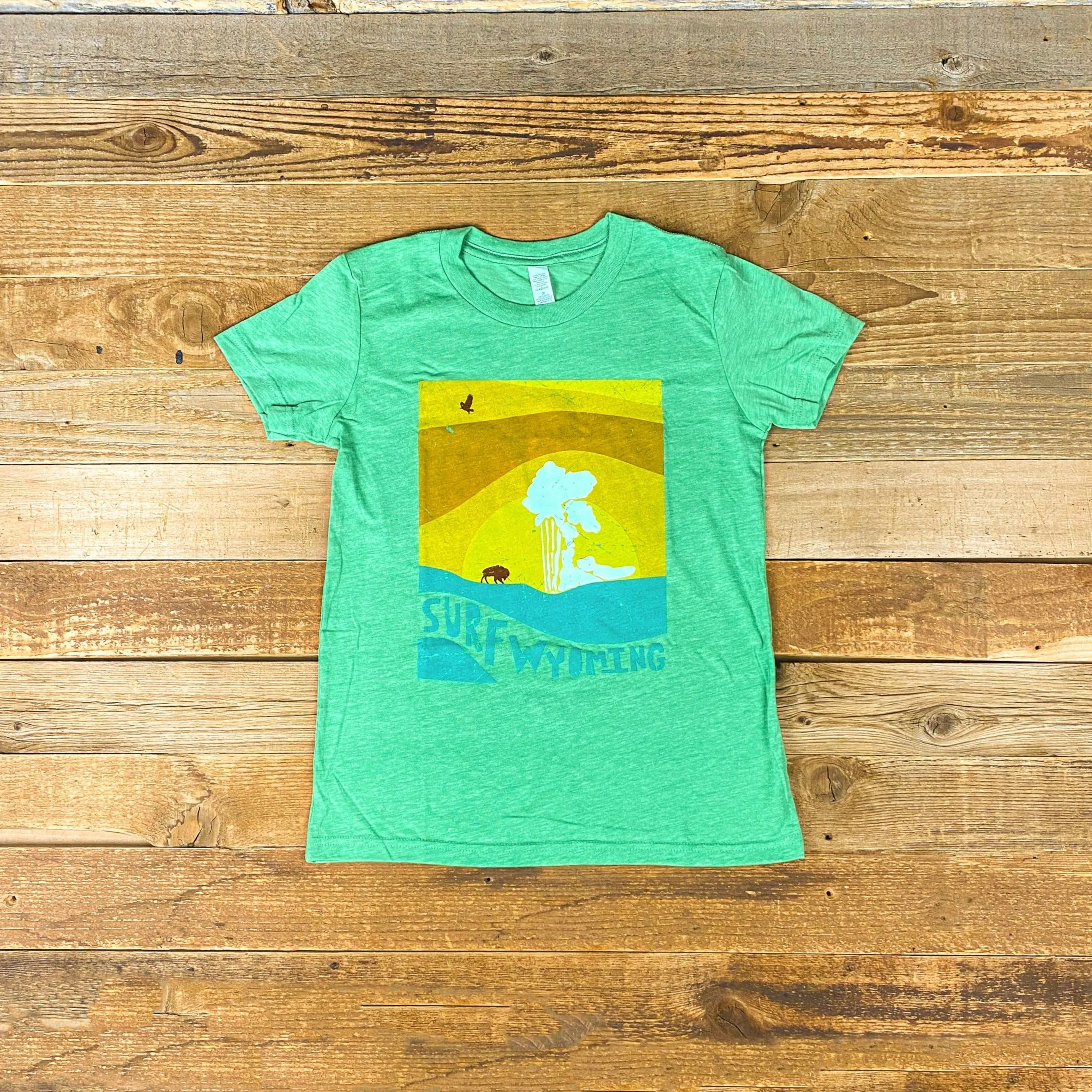 Youth Surf Wyoming® Steamin' Tee - Lander Green